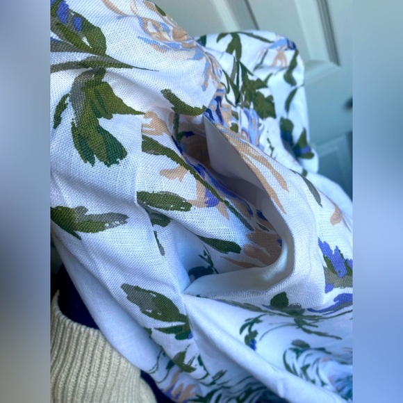 New Reformation Janu Linen Midi Dress - Serenity Blue White Floral size 4 - Picture 7 of 15